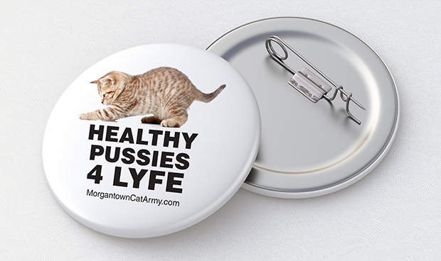 Morgantown Cat Army button