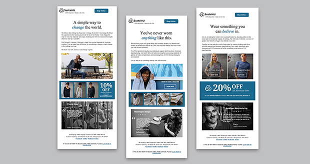 three digital newsletters